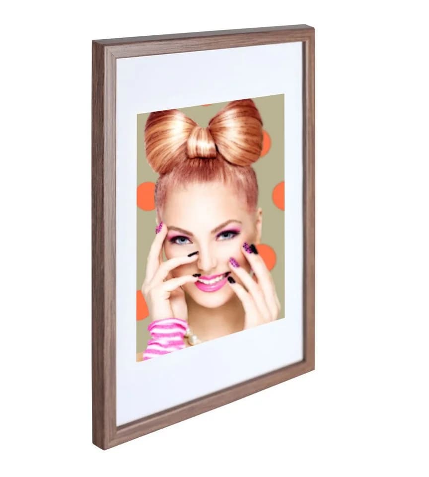 IDEAL TREND Bilderrahmen 50x70 cm Braun Holz Kunststoffglas