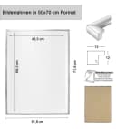 IDEAL TREND Bilderrahmen 50x70 cm Braun Holz Kunststoffglas Bild 5