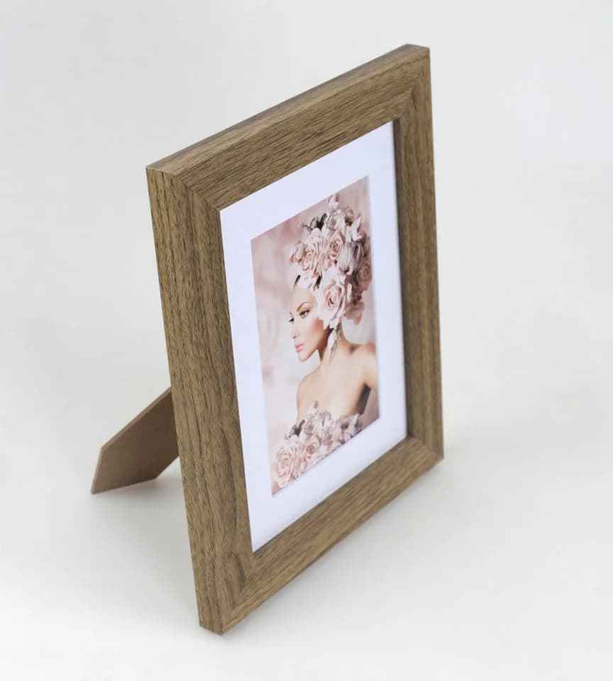 IDEAL TREND Bilderrahmen Holz MDF Eiche 15x20 cm mit Passepartout - Bild 4