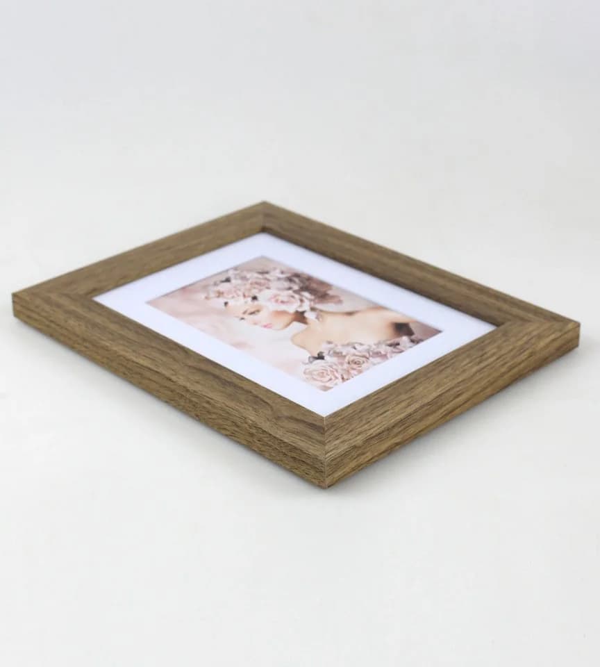 IDEAL TREND Bilderrahmen Holz MDF Eiche 15x20 cm mit Passepartout - Bild 5