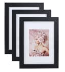 IDEAL TREND Bilderrahmen 3er Pack Schwarz MDF Holzoptik 30x40 cm Bild 2