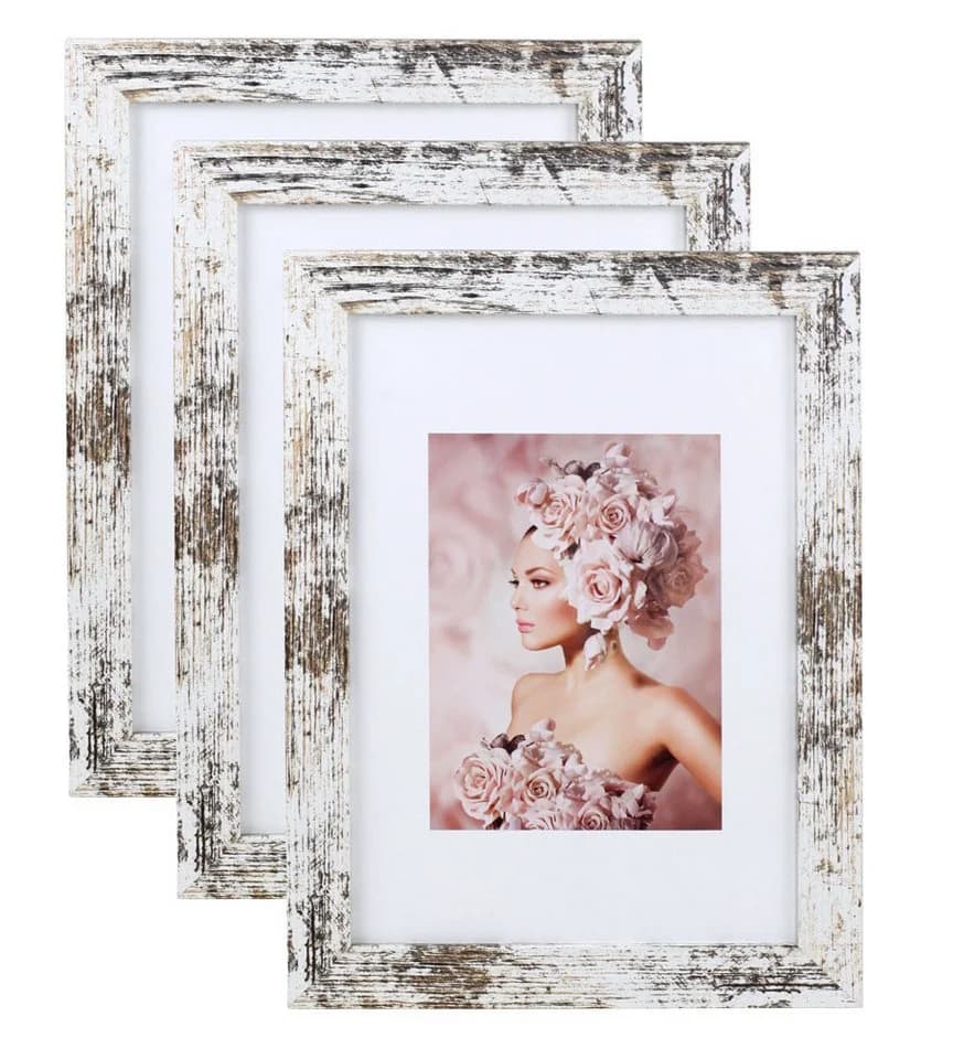 IDEAL TREND Bilderrahmen 3er Pack Weiß MDF-Holz mit Kunststoffglas - Bild 2