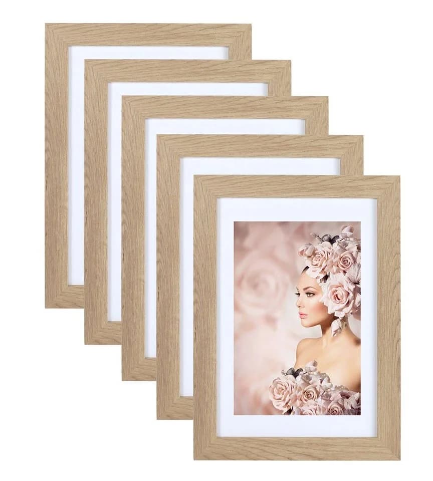 IDEAL TREND Bilderrahmen 5er Pack Holz Beige Modern - Bild 2