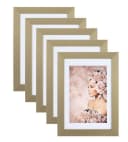 IDEAL TREND Bilderrahmen 5er Pack Gold MDF mit Passepartout Bild 2