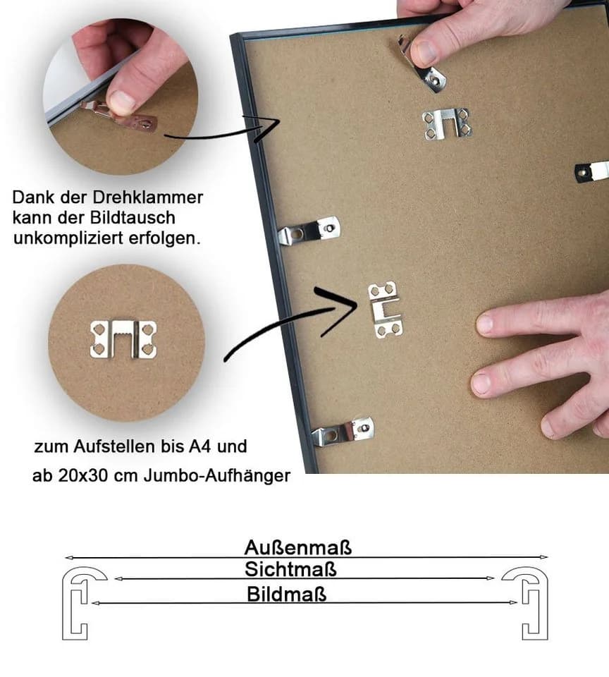 IDEAL TREND Bilderrahmen Set Classic Silber Kunststoff - Bild 5