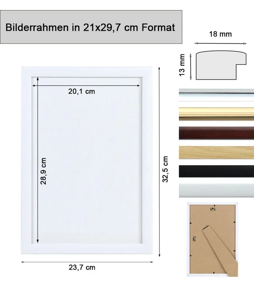 IDEAL TREND Bilderrahmen Kunststoff mit Klarglas Gold - Bild 5