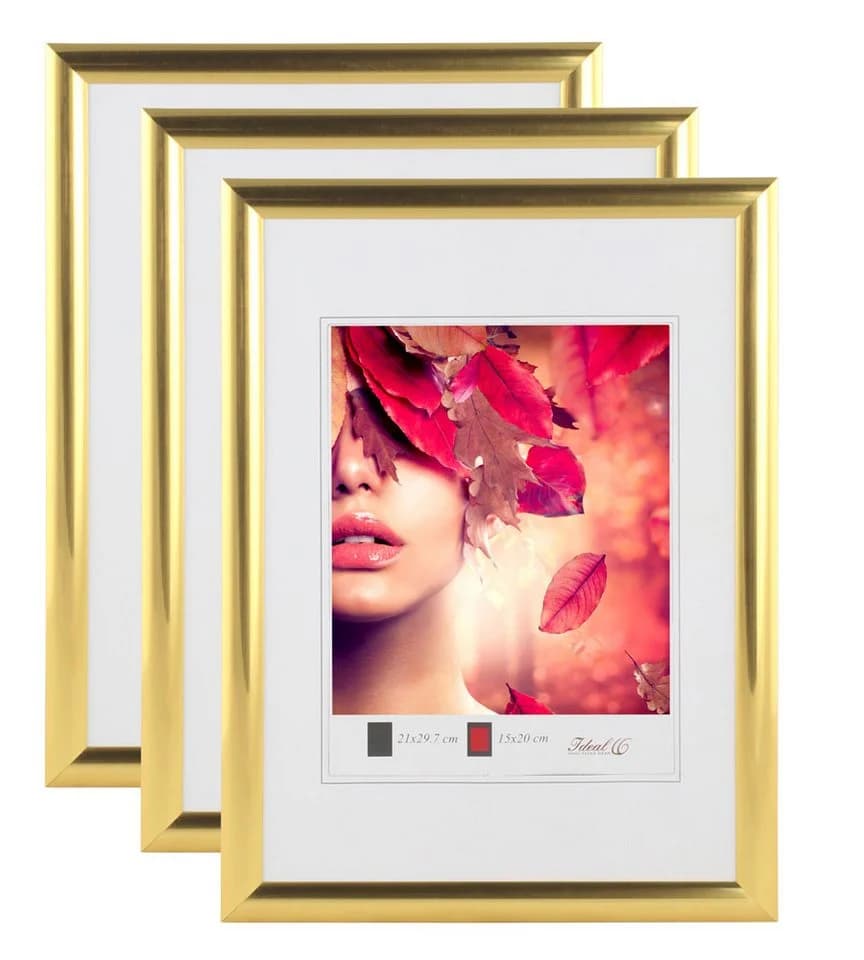 IDEAL TREND Bilderrahmen 3er Pack Gold Kunststoff Wanddeko - Bild 2