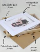 IDEAL TREND Bilderrahmen Schwarz MDF-Holz mit Klarglas Bild 5