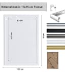 IDEAL TREND Bilderrahmen Kunststoff Silber Klarglas Wanddeko Bild 5