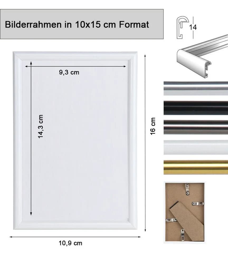 IDEAL TREND Bilderrahmen Kunststoff Silber Klarglas Wanddeko - Bild 5