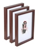 IDEAL TREND Bilderrahmen Set 3er Holz Braun 10x15 cm mit Passepartout Bild 2