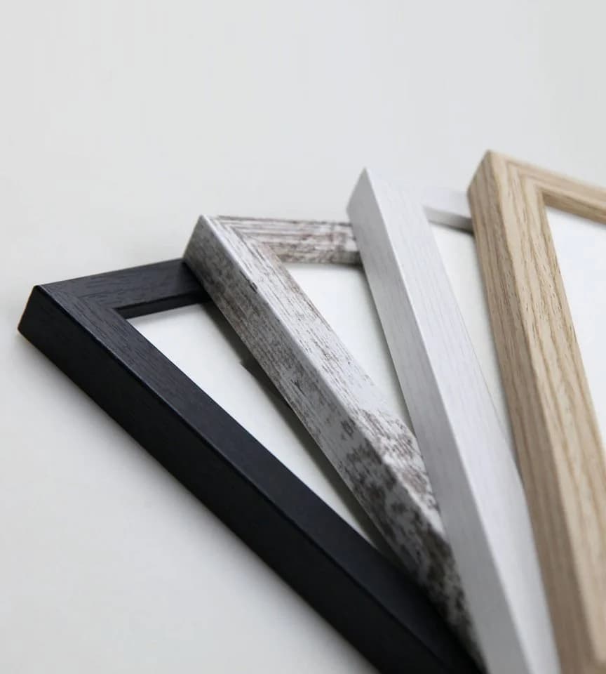 IDEAL TREND Bilderrahmen Holz Schwarz Modern mit Passepartout