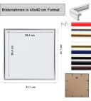 IDEAL TREND Bilderrahmen Quadratisch 40x40 cm Kunststoff Klarglas Bild 5