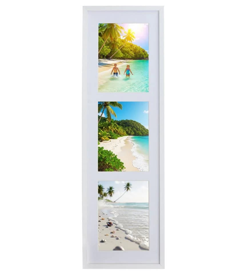 IDEAL TREND Multiframe Collage Bilderrahmen Holz Fotos Massivholz 3 Bilder - Bild 2