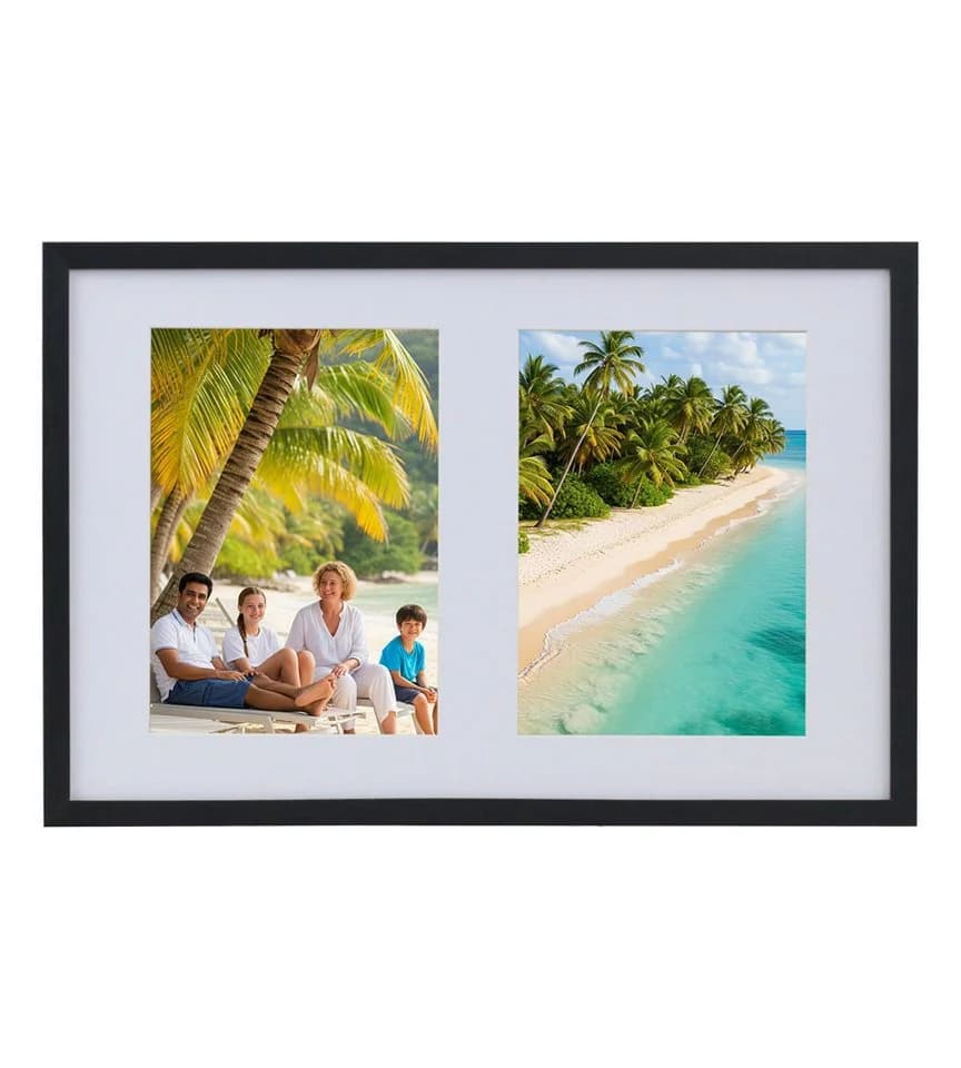 IDEAL TREND Bilderrahmen Multiframe Collage Holz Vollholz 2 Bilder - Bild 2
