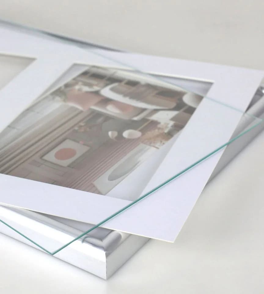 IDEAL TREND Bilderrahmen Galerie Silber Kunststoff mit Passepartout