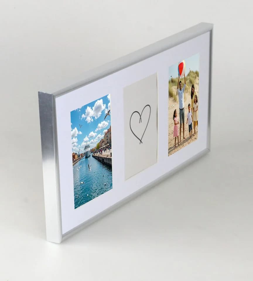 IDEAL TREND Bilderrahmen Galerie Silber Kunststoff mit Passepartout - Bild 5