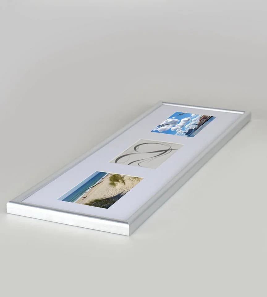IDEAL TREND Galerie-Bilderrahmen Kunststoff mit Passepartout & Klarglas Collagerah, für 3 Bilder - Bild 4