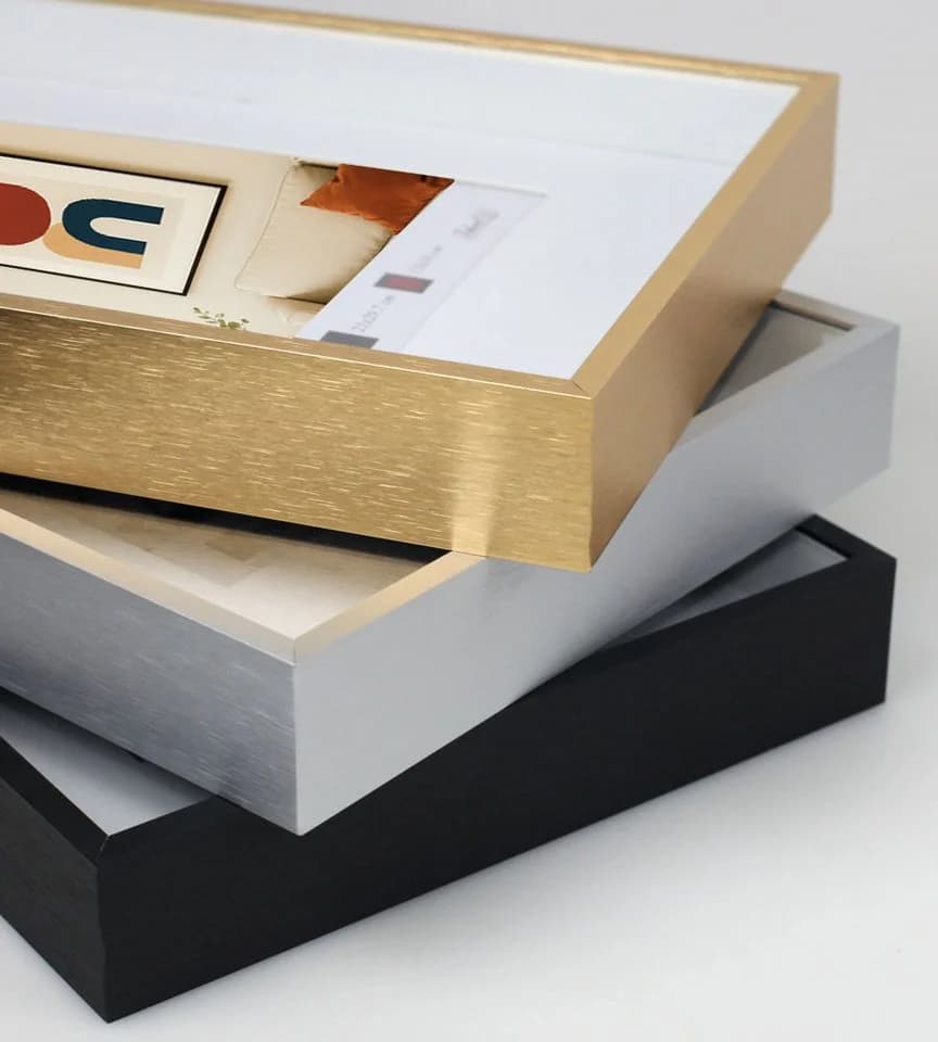 IDEAL TREND Bilderrahmen Aluminium Gold 10x15 cm mit Passepartout - Bild 4