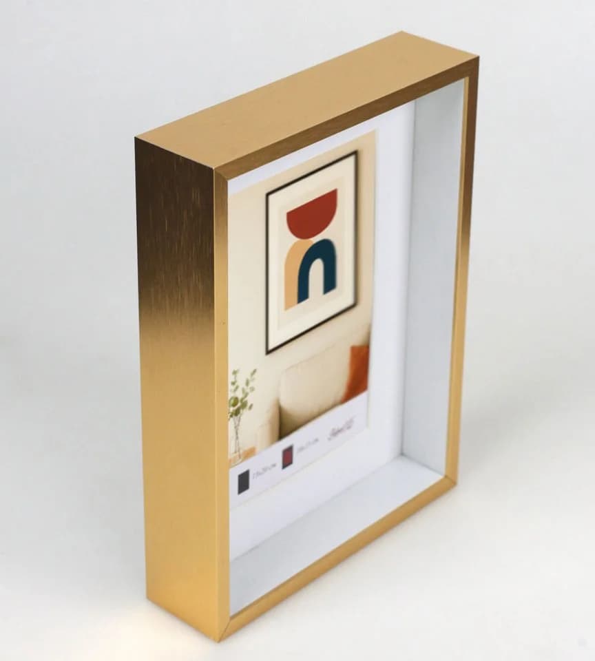 IDEAL TREND Bilderrahmen Aluminium Gold 10x15 cm mit Passepartout - Bild 5