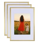 IDEAL TREND Bilderrahmen 10x15 cm Gold Kunststoff mit Passepartout Bild 2