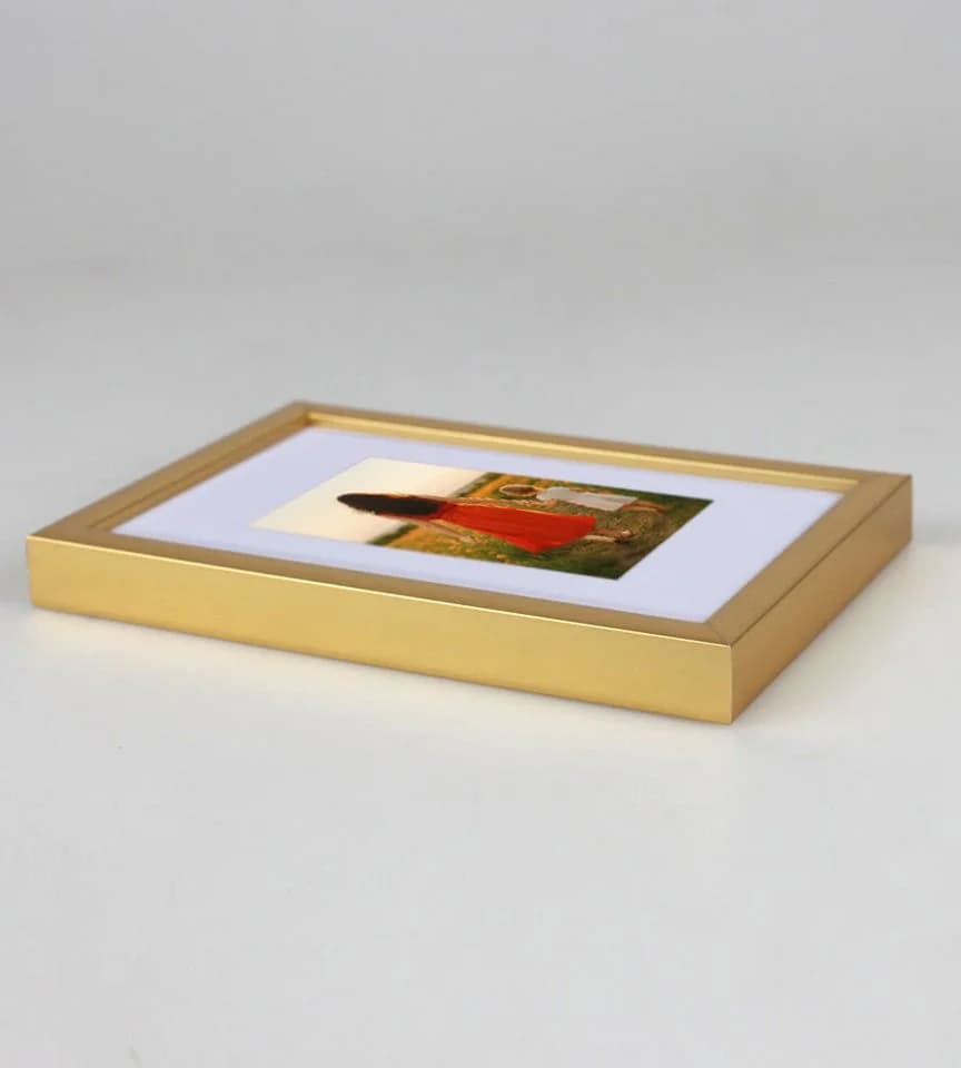 IDEAL TREND Bilderrahmen 10x15 cm Gold Kunststoff mit Passepartout - Bild 5