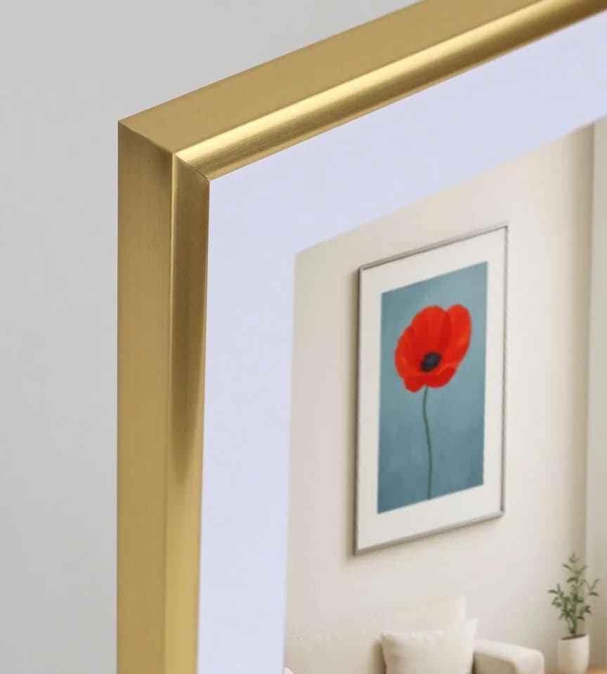IDEAL TREND Bilderrahmen 3er Set Gold Kunststoff mit Passepartout - Bild 5