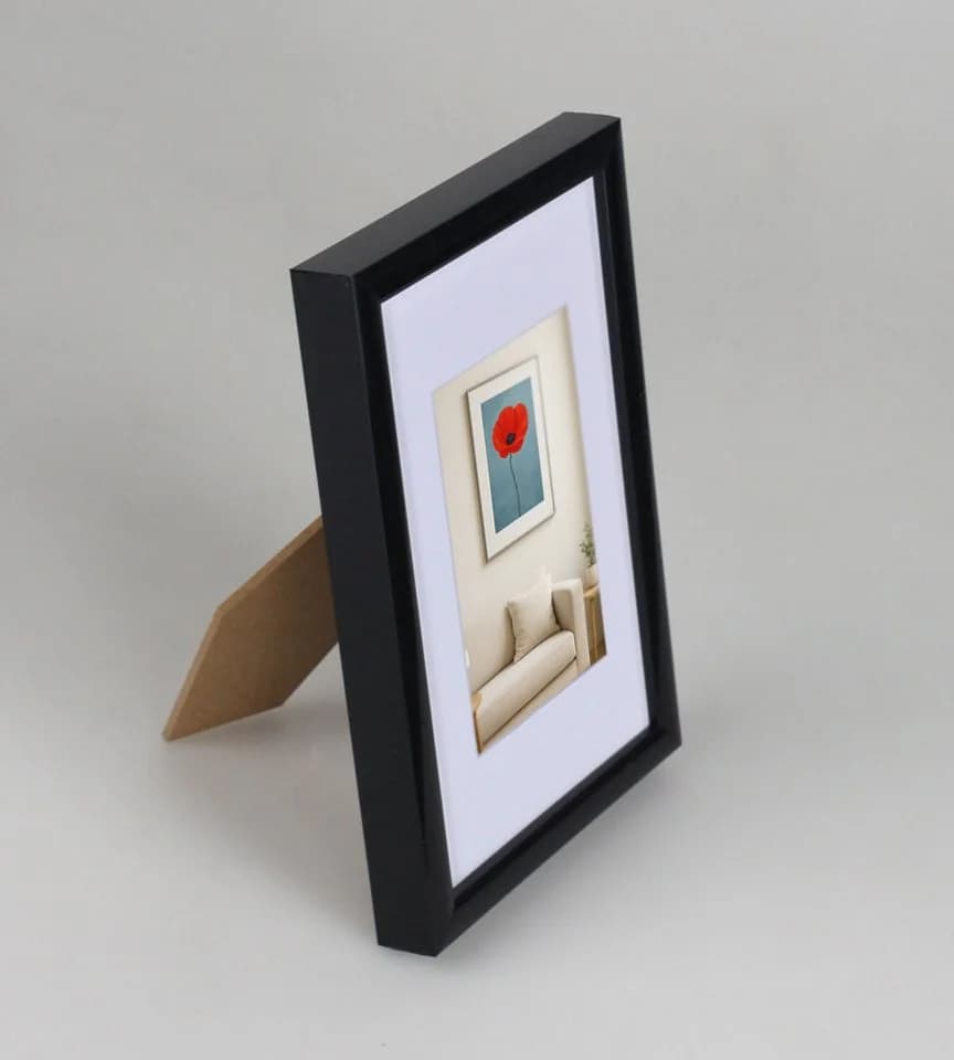 IDEAL TREND Bilderrahmen 10x15 cm Schwarz Kunststoff mit Passepartout - Bild 3