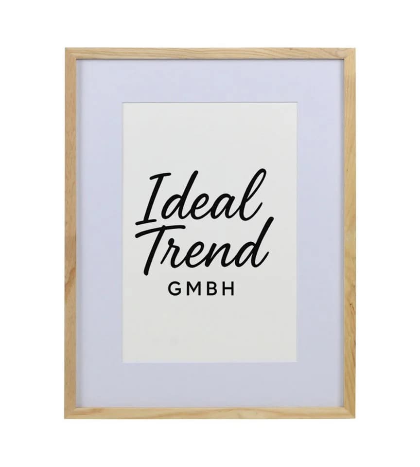 IDEAL TREND Bilderrahmen Eiche massiv mit Passepartout & Glas - Bild 2
