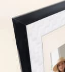 IDEAL TREND Bilderrahmen Weiß-Silber Flechtstruktur mit Passepartout Bild 1