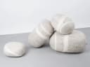 myfelt Pouf Filz Kieselstein Beige Meliert 100% Schurwolle Bild 1