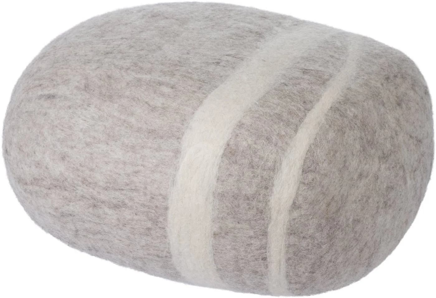 myfelt Pouf Filz Kieselstein Beige Meliert 100% Schurwolle - Bild 2