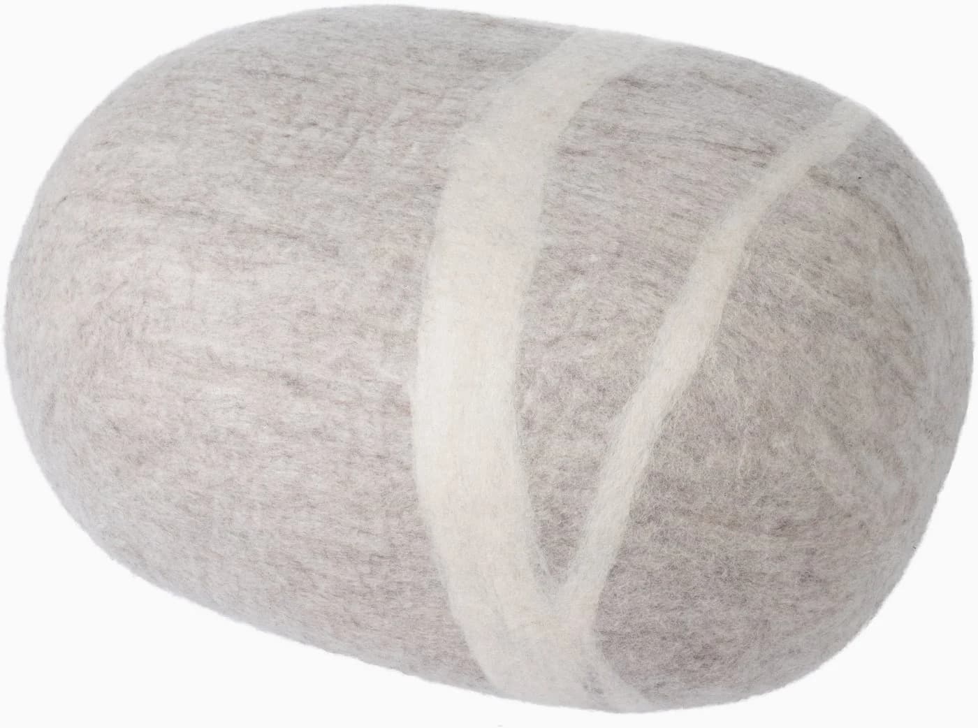 myfelt Pouf Filz Kieselstein Beige Meliert 100% Schurwolle - Bild 5