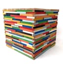 Brillibrum Bunter Beistelltisch 45 cm aus Echtholz Upcycling Bild 1