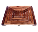 Brillibrum Badematte Teakholz Duschmatte Rutschfest Braun Bild 1