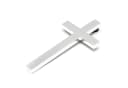 Brillibrum Wanddekoobjekt Kruzifix aus Metall versilbert Silber Jesus Kreuz Bild 1