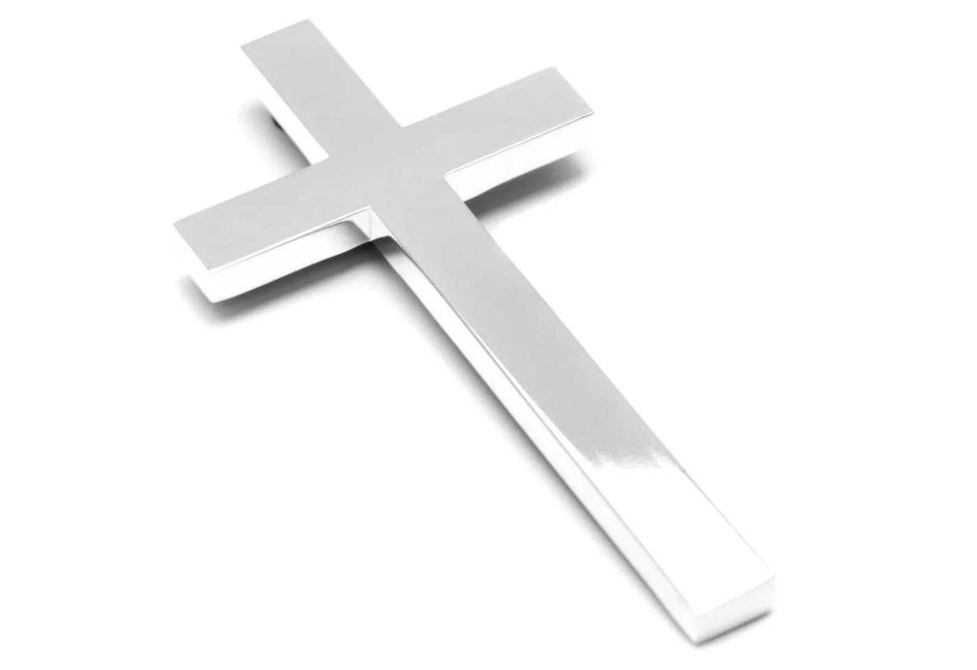 Brillibrum Wanddekoobjekt Kruzifix aus Metall versilbert Silber Jesus Kreuz - Bild 2