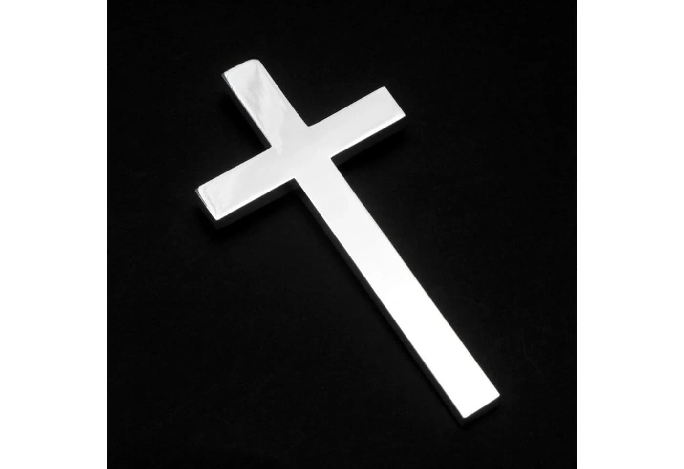 Brillibrum Wanddekoobjekt Kruzifix aus Metall versilbert Silber Jesus Kreuz - Bild 4