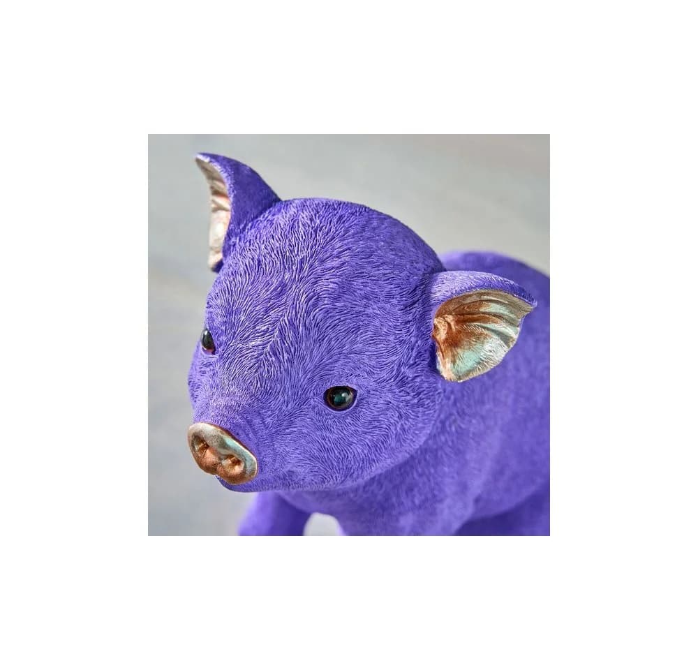 Brillibrum Sparschwein Schwein Lila Polyresin - Bild 3