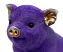 Brillibrum Sparschwein Schwein Lila Polyresin Bild 5