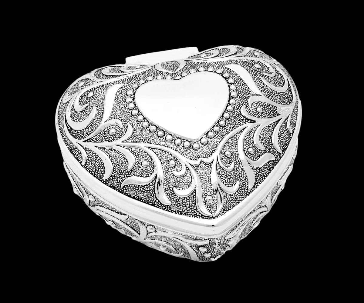 Brillibrum Schmuckschatulle Herz Antik Silber - Bild 5