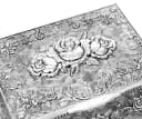 Brillibrum Schmuckschatulle Rose versilbert Metall mit Samt-Innenfutter Bild 1