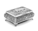 Brillibrum Schmuckschatulle Rose versilbert Metall mit Samt-Innenfutter Bild 2