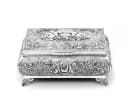 Brillibrum Schmuckschatulle Rose versilbert Metall mit Samt-Innenfutter Bild 3
