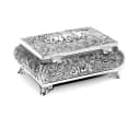 Brillibrum Schmuckschatulle Rose versilbert Metall mit Samt-Innenfutter Bild 5