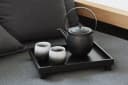 Brillibrum Dekotablett Schwarz Holz Serviertablett Modern Bild 1