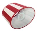 Brillibrum Lampenschirm Streifenmuster Oval Rund Textil E27 E14 Bild 3