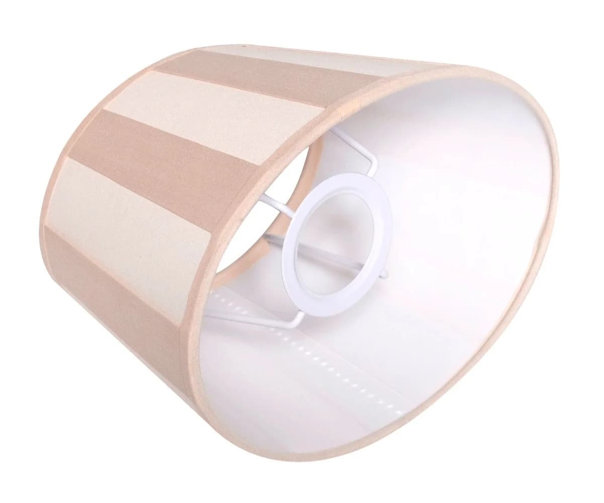 Brillibrum Lampenschirm Streifenmuster Oval Rund Textil E27 E14 - Bild 3