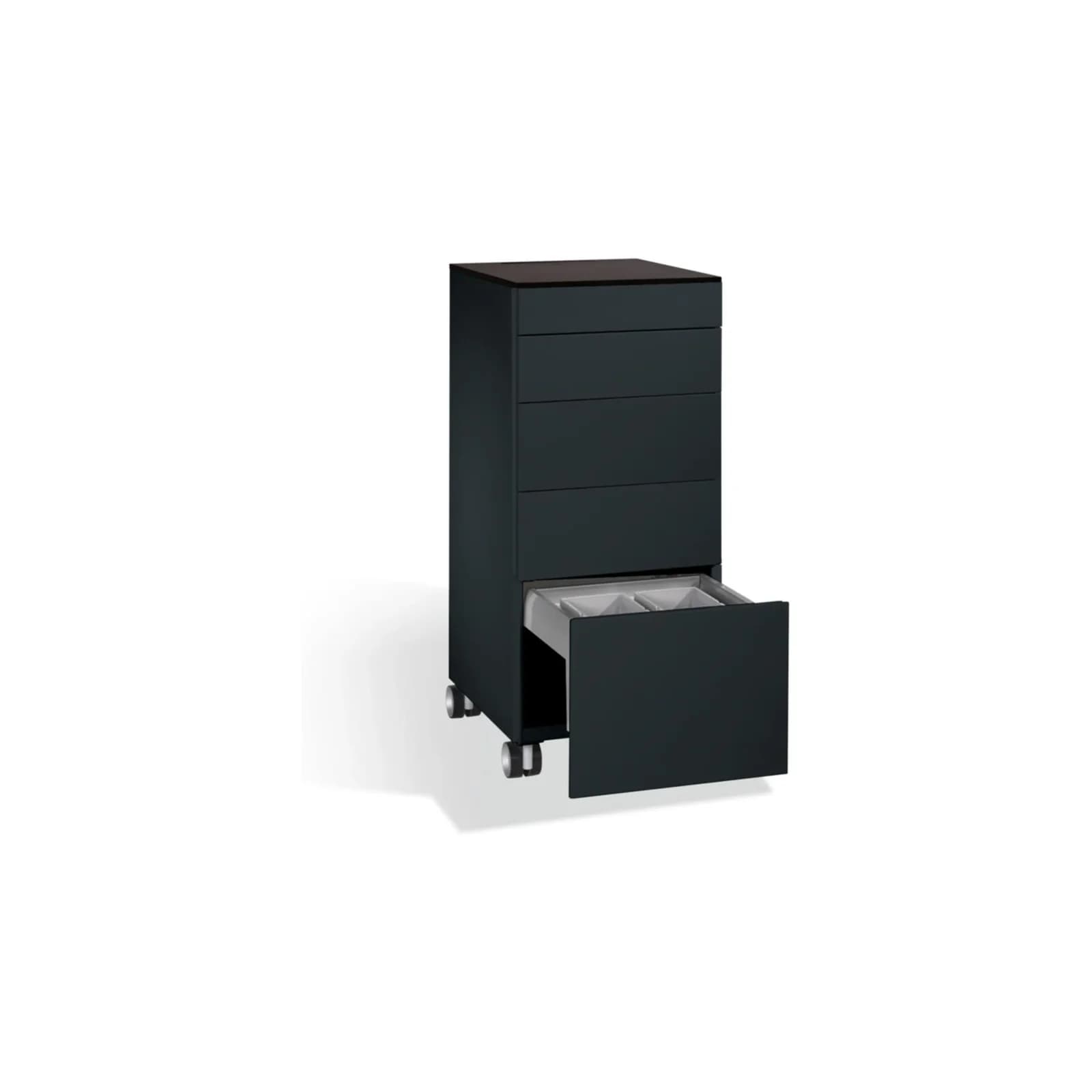 C+P Catering-Caddy Asisto mit Abfallsammler Schwarzgrau
