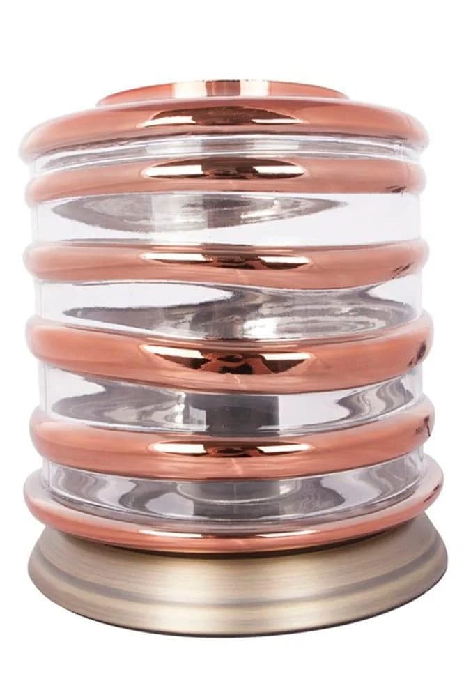 Kayoom Tischleuchte Aladin I 700 Rosa Gold Wellenmuster